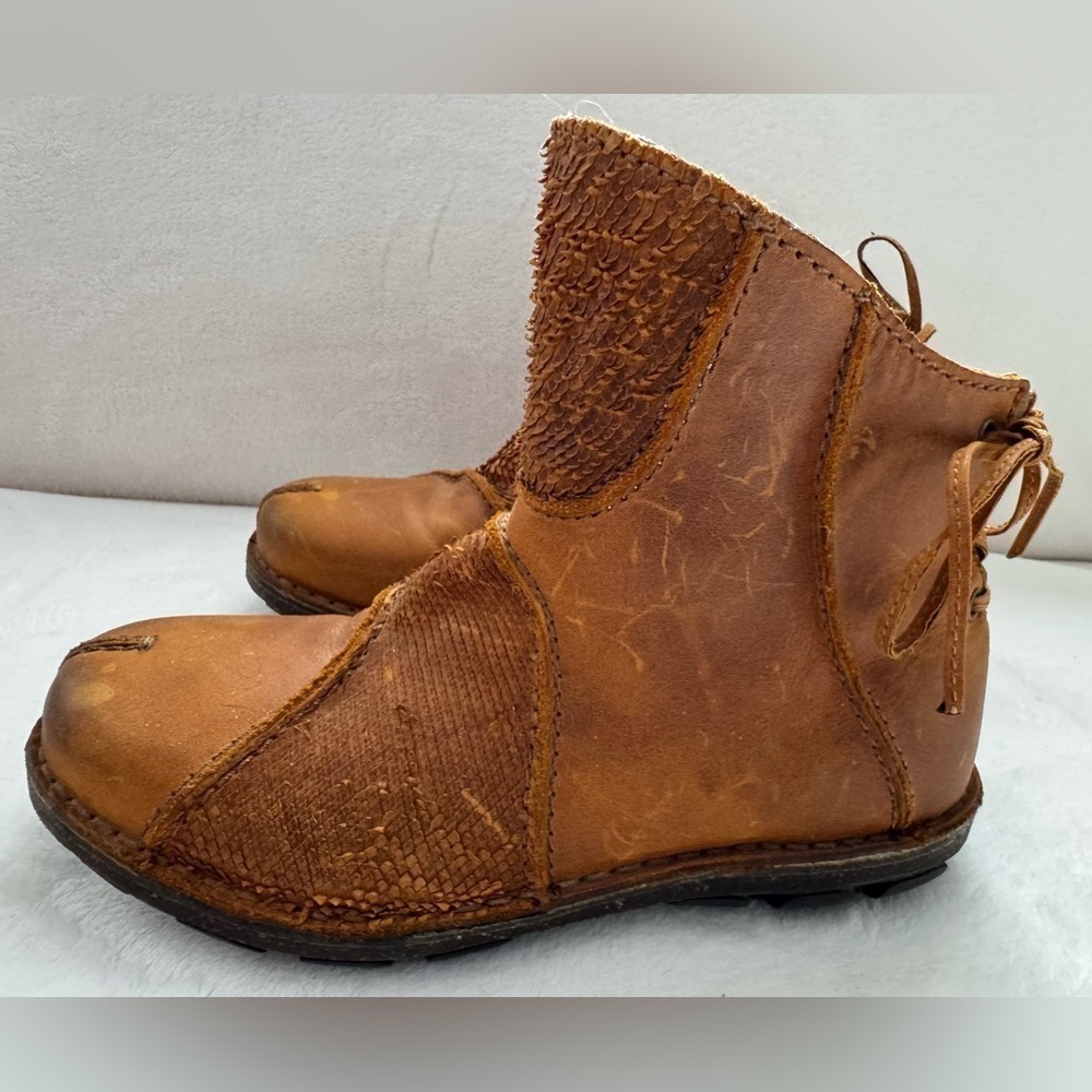 NEW Rovers Women’s Cognac Leather Back Lace Up Ankle Boots Size 37/US 6.5